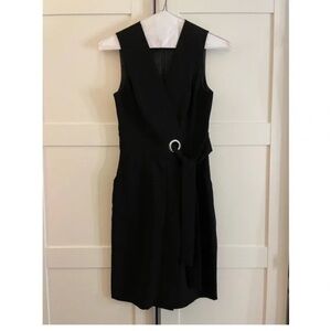 H&M Black Midi Cocktail Dress Size M